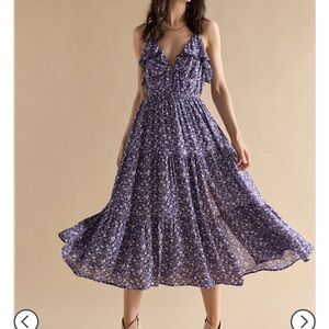 Francesca Floral Purple Maxi Dress
